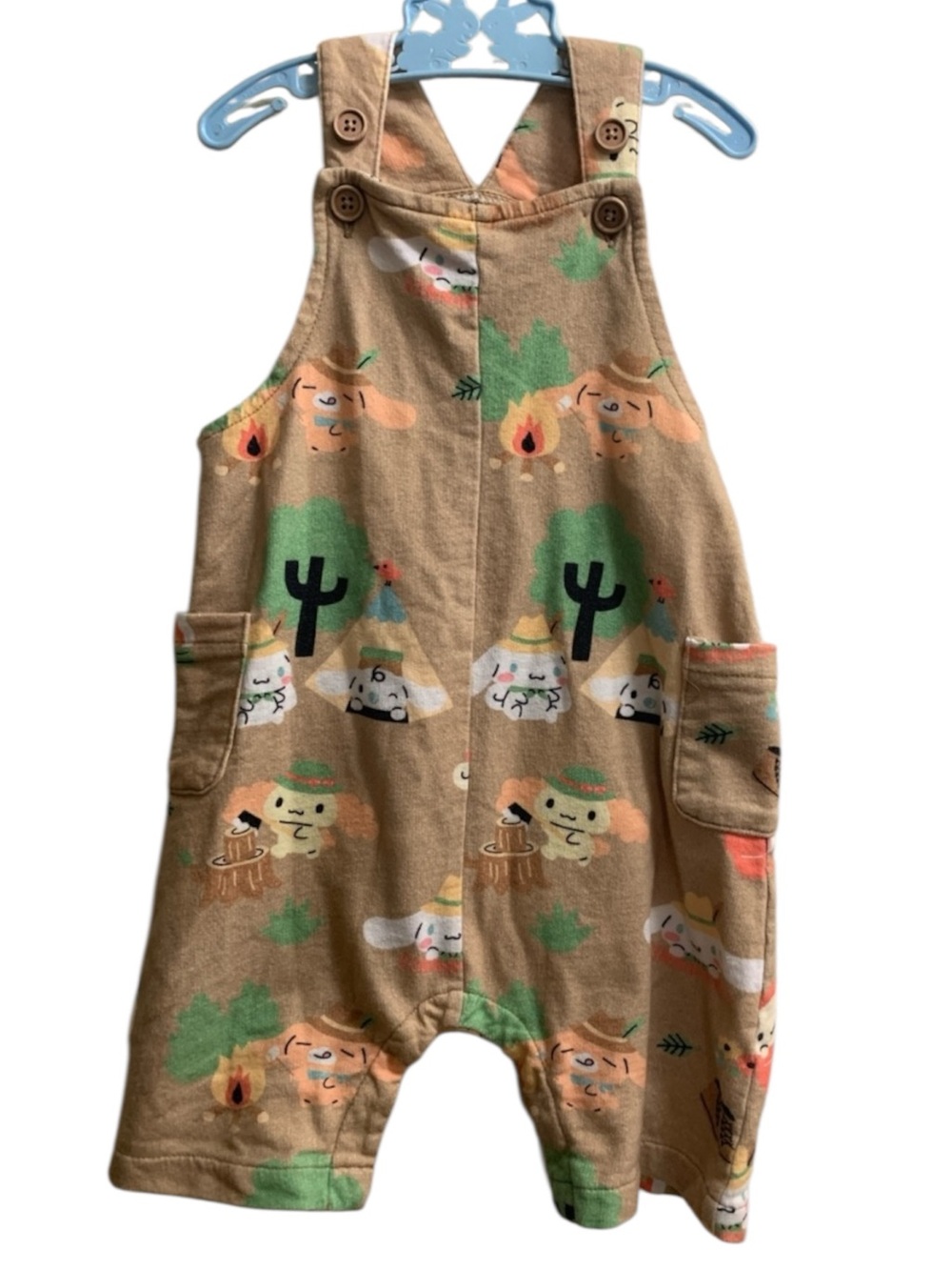 Sanrio Cinnamoroll Camping Overalls 12 Months Organic Cotton Espresso Box Lunch